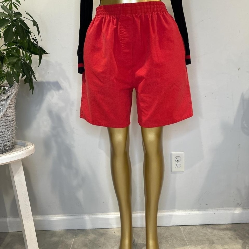 Indiesleaze Mcbling Vintage Red shorts with elastic waistband MEDIUM